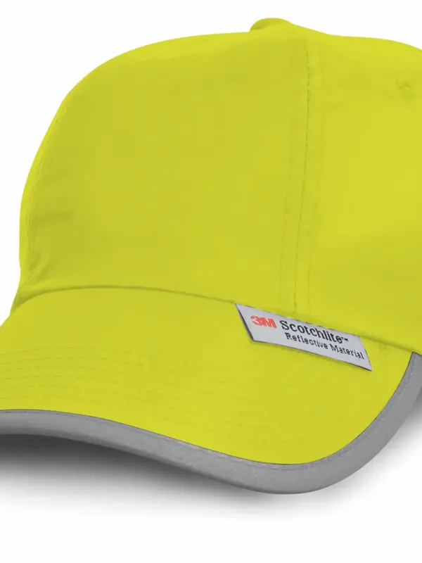Baseball cap with reflective hem