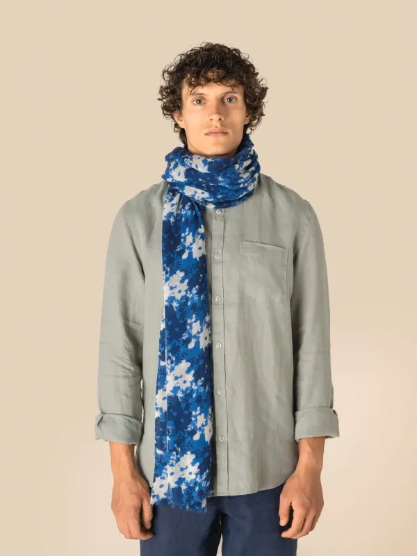 Fular de estampado floral unisex