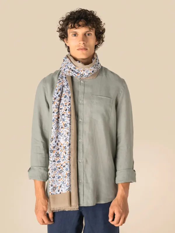 Chèche à motifs floraux unisexe