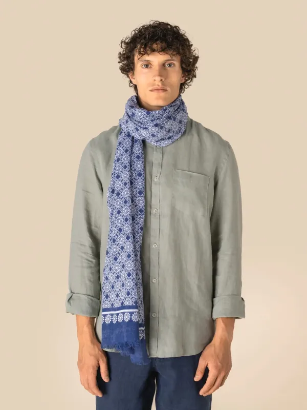 Chèche à motifs floraux unisexe