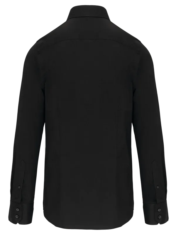 Men's long-sleeved cotton / elastane shirt