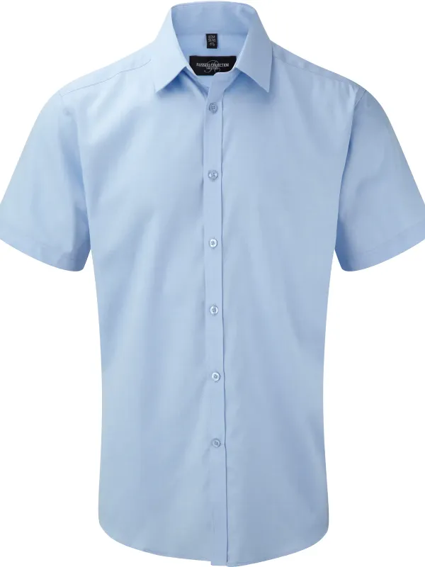 Camisa de hombre manga corta de espiga