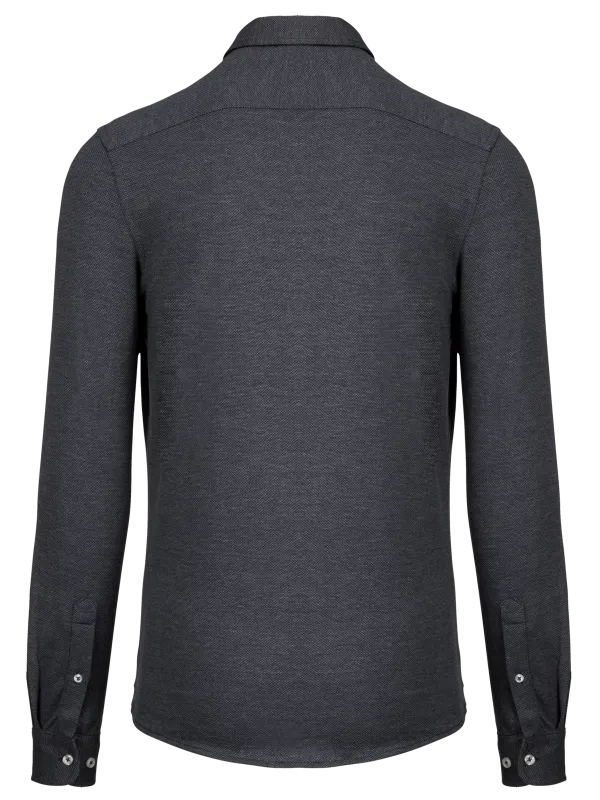 Camisa jacquard de manga larga