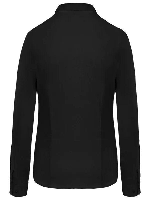Ladies’ long-sleeved cotton poplin shirt