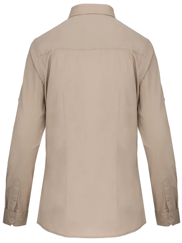 Ladies' long sleeved safari shirt