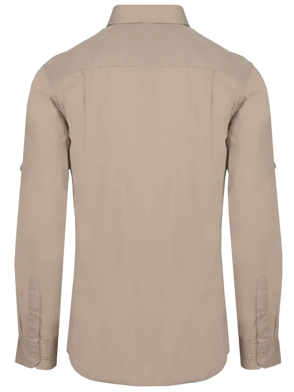Men's long-sleeved safari shirt