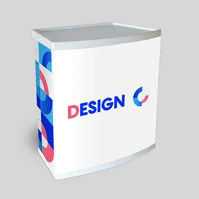 Curved PVC counter