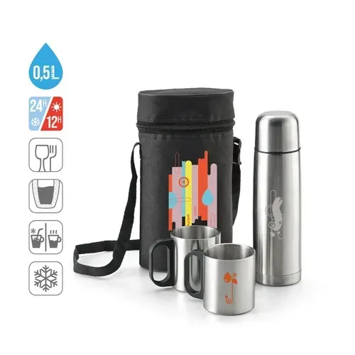 DURANT. Ensemble thermos et mug en acier inoxydable