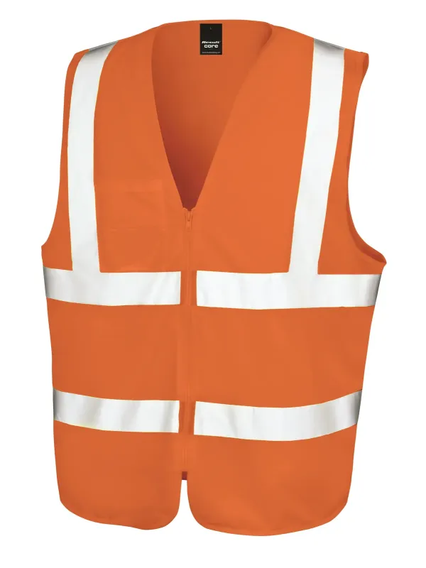 Chaleco de seguridad con cremallera unisex