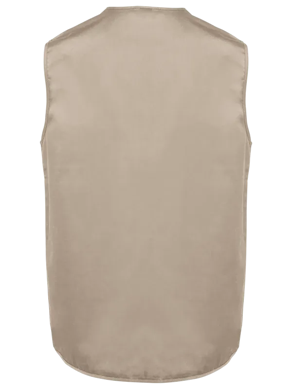 Unisex lined multi-pocket polycotton vest