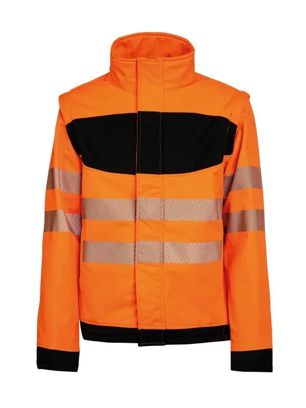 Chaqueta softshell Hi-Vis con pecho negro