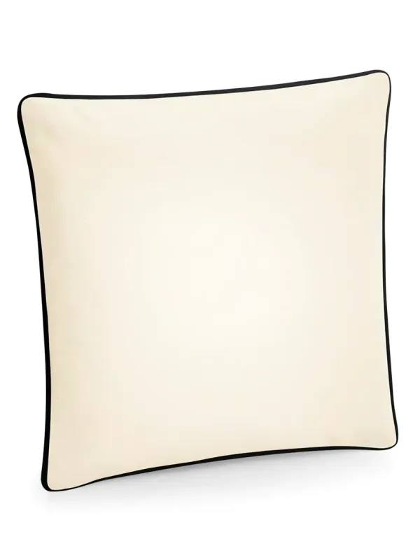 Housse de coussin à bord passepoilé