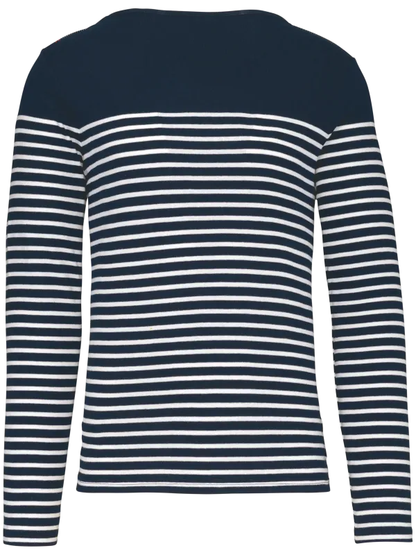 Men's long-sleeved Breton stripe top