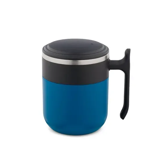 MALDINI. Taza de viaje con interior de acero inoxidable y acabado mate, 400 mL