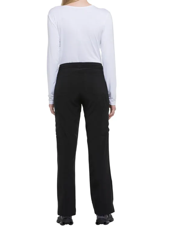 Pantalón de cintura media con cordón de ajuste de mujer
