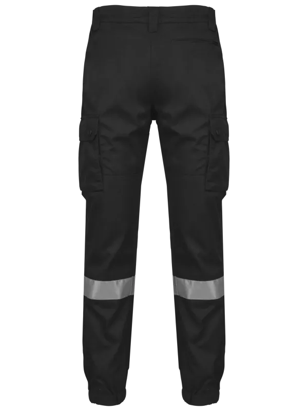 Pantalon cargo unisexe avec bas élastiqué et bande réfléchissante