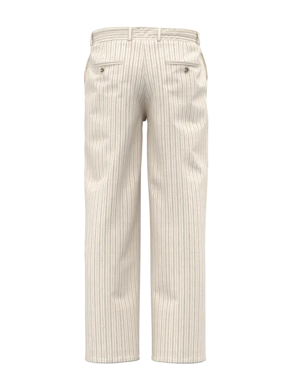 Men's Striped Linen Trousers