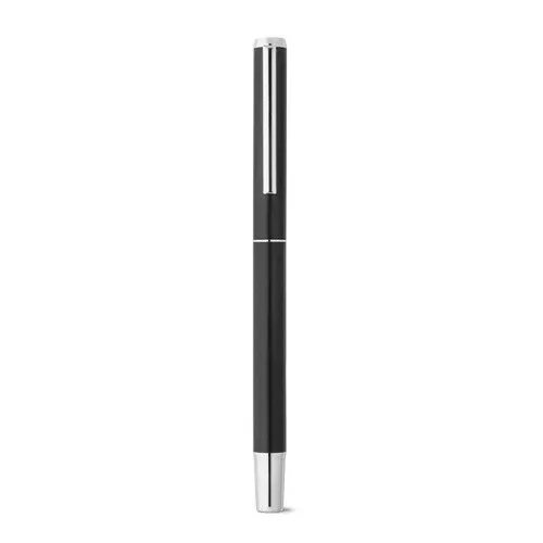 LEAH. Roller and ballpoint pen set in aluminium 94% rAL) with clip