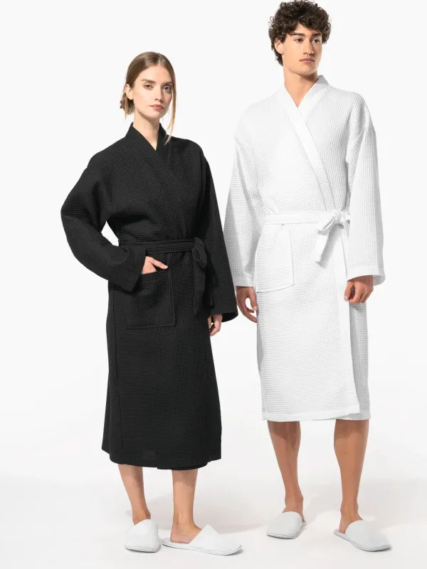Peignoir kimono nid d'abeille