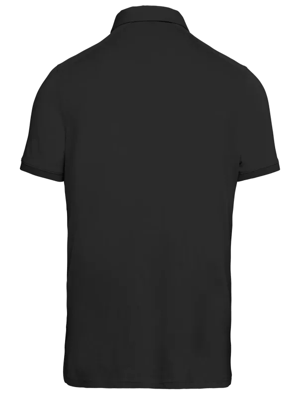 Men's short sleeved jersey polo shirt
