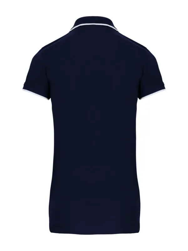 Polo de punto piqué de manga corta de mujer