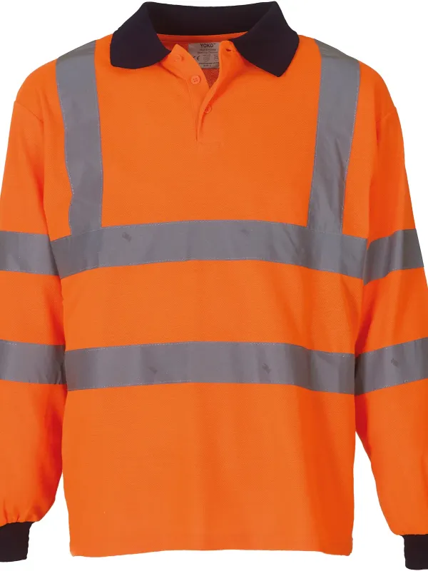 Polo manches longues haute visibilité