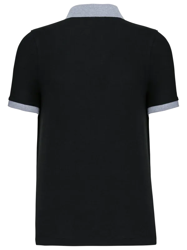 Polo piqué bicolor de hombre