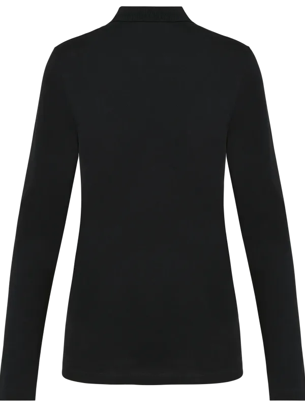 Polo Supima® manches longues femme