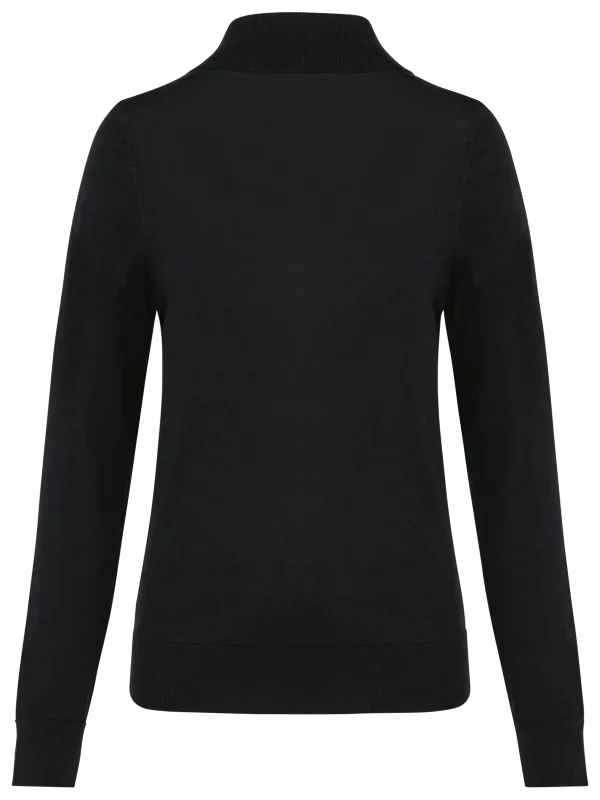 Ladies' roll-neck merino jumper