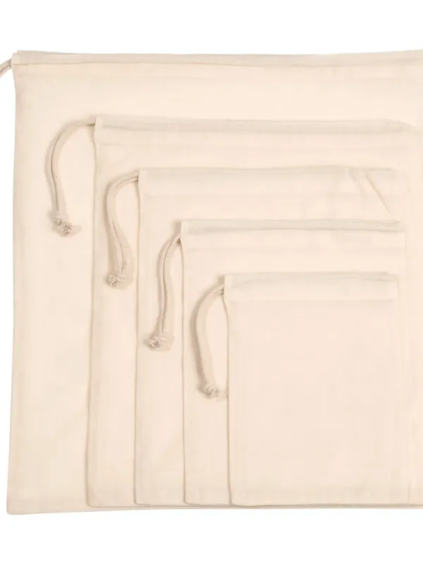 Sac à cordon coulissant en coton biologique
