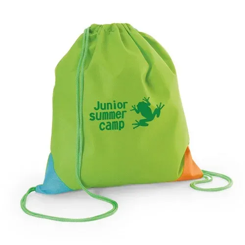 BISSAYA. Colourful non-woven drawstring bag (80 g/m²)