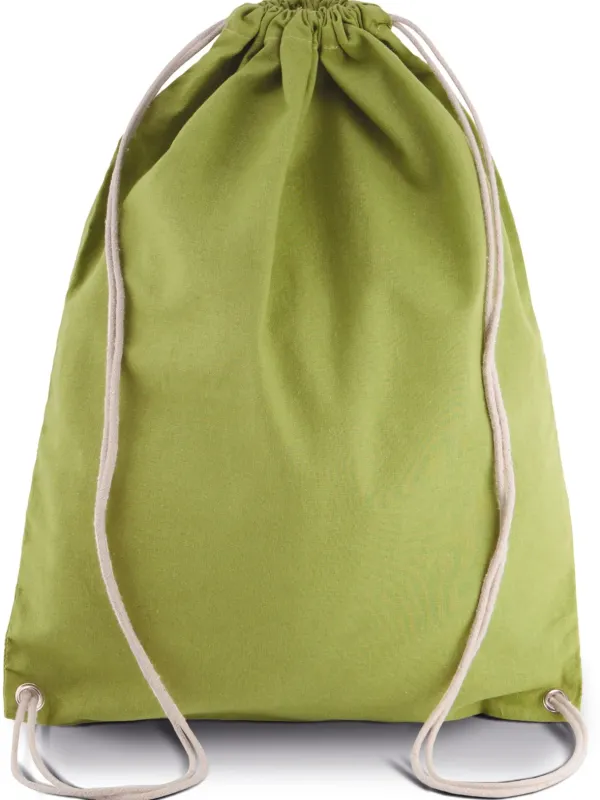 Sac à dos en coton avec cordelettes