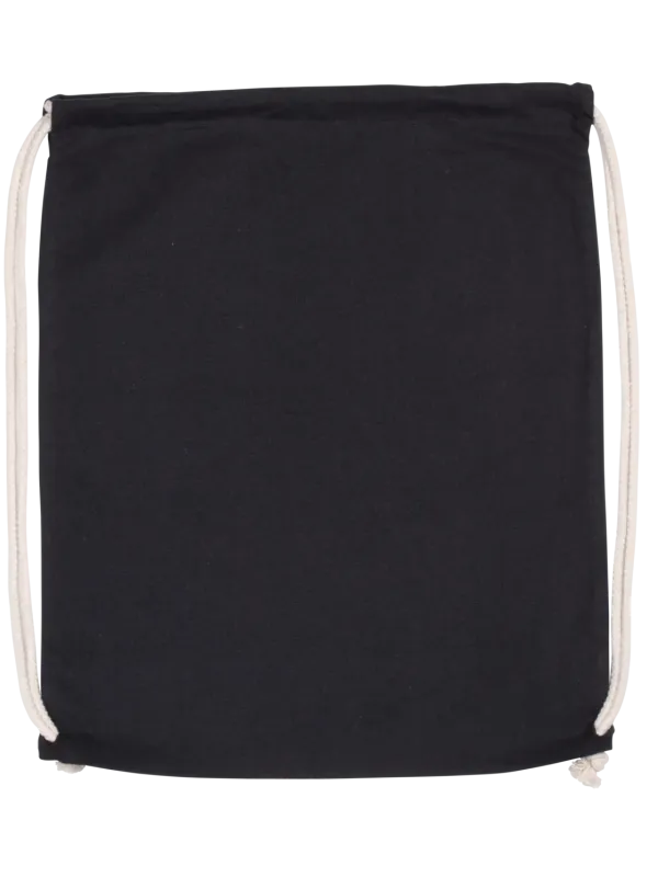 Organic cotton backpack with drawstring carry handles