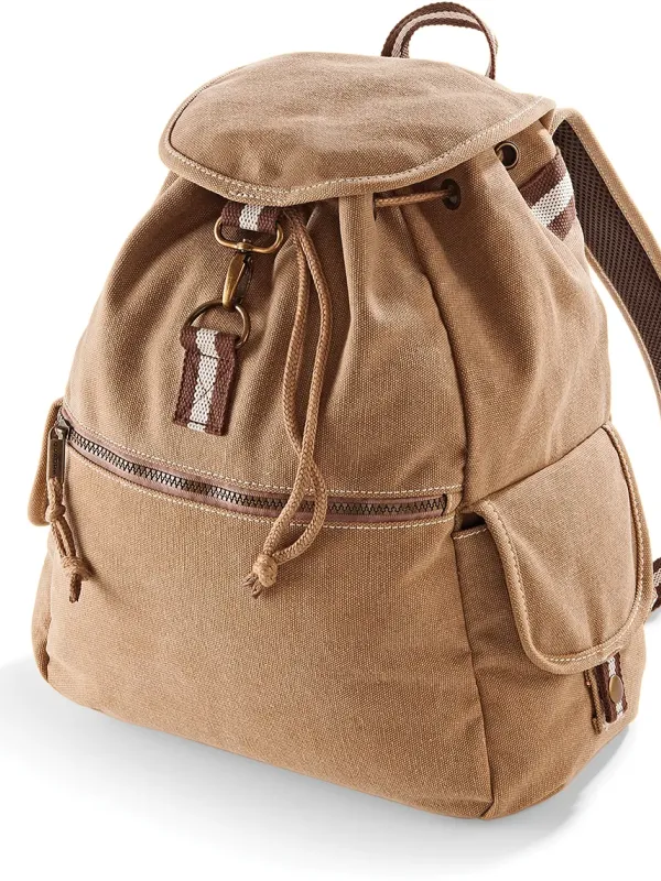 Sac à dos vintage en toile