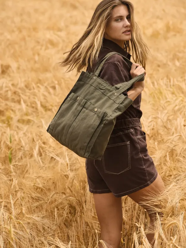 Sac à main à double poche frontale