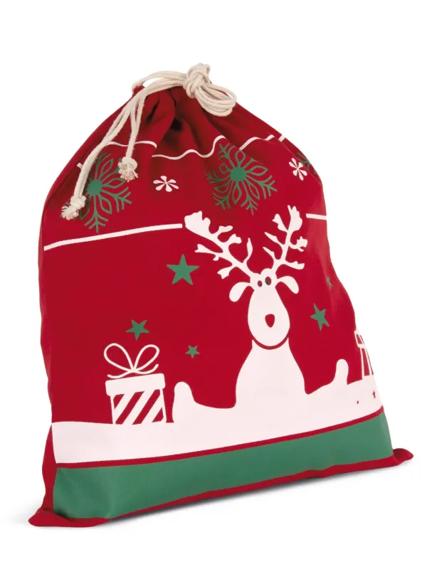 Drawstring bag with Christmas patterns