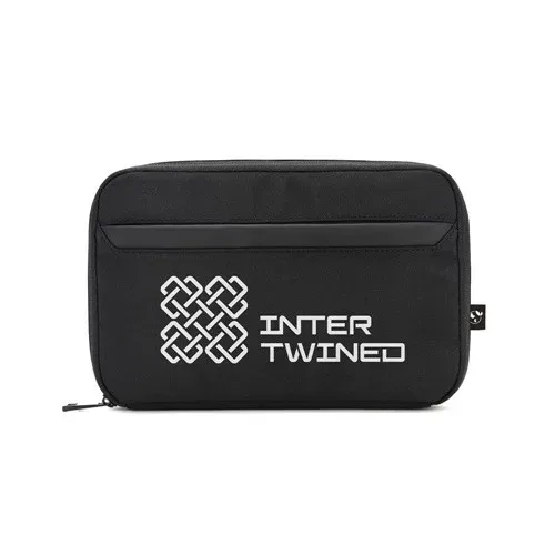 YANGON. Spacious organiser bag for tech accessories in twill with water-repellent coating and 600D recycled polyester