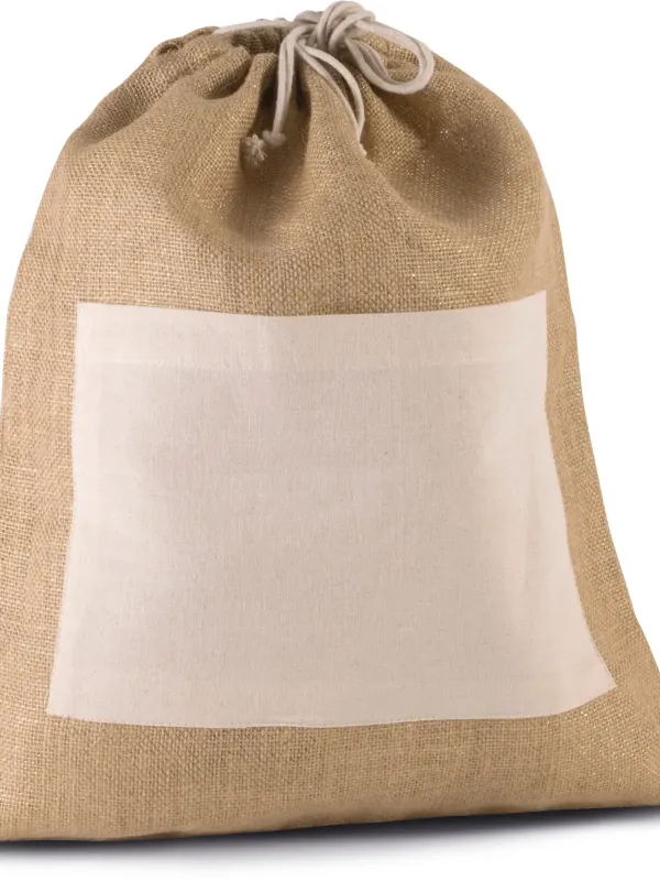 Sac en toile de jute avec cordelettes