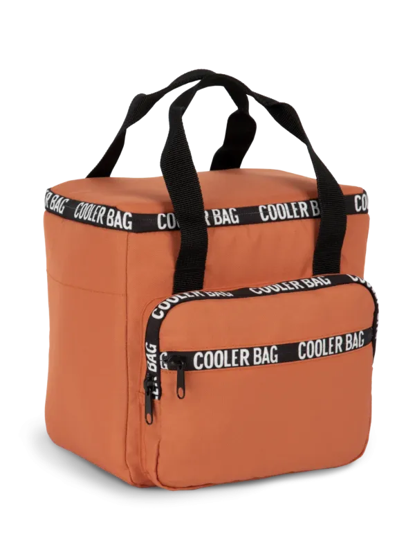 Recycled cooler bag with front pocket