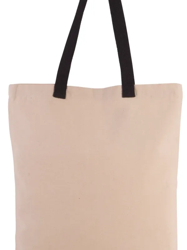 Bolsa de la compra con fuelle y asas en contraste