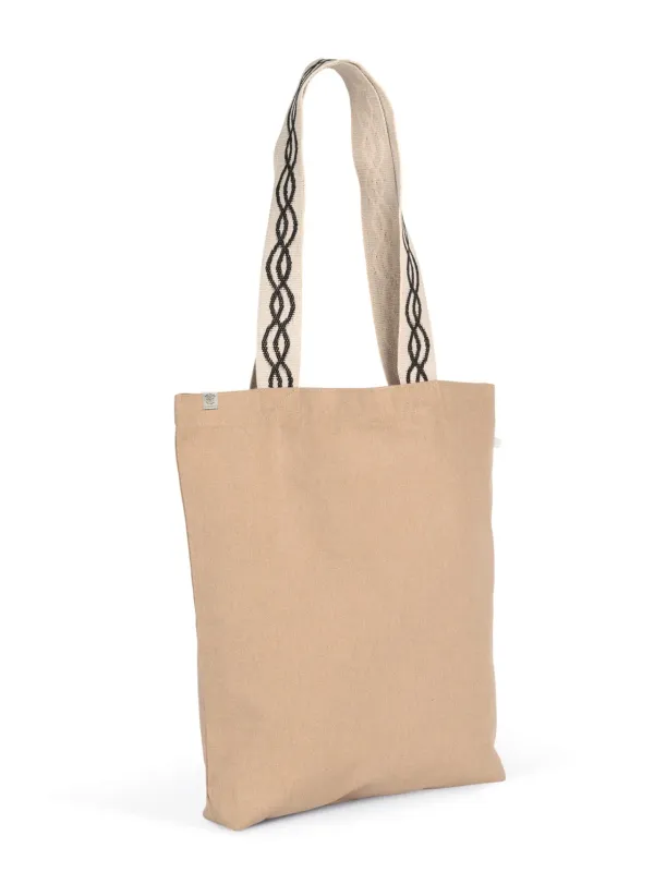 Sac shopping recyclé à fond plat