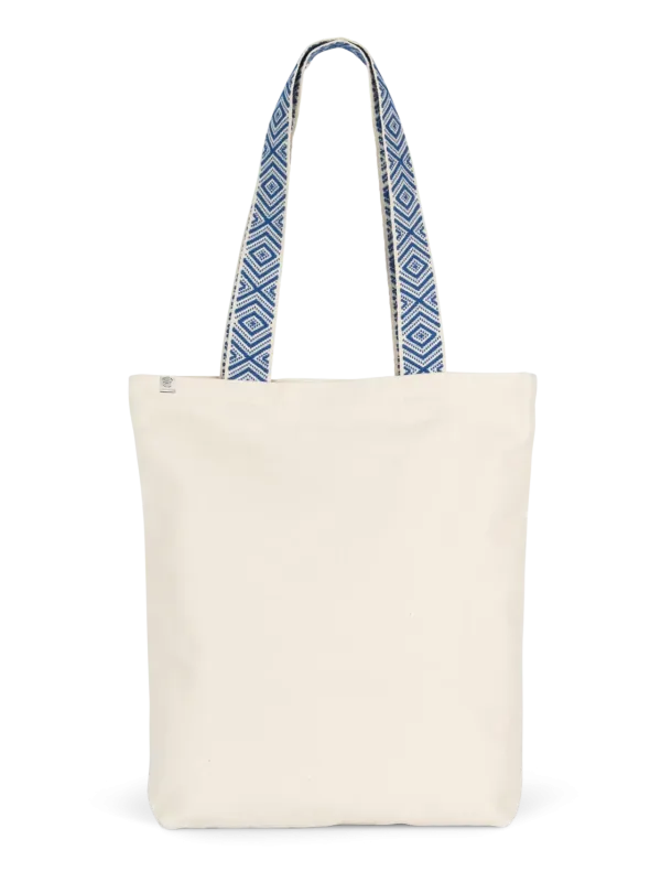 Recycled flat bottom shopping bag