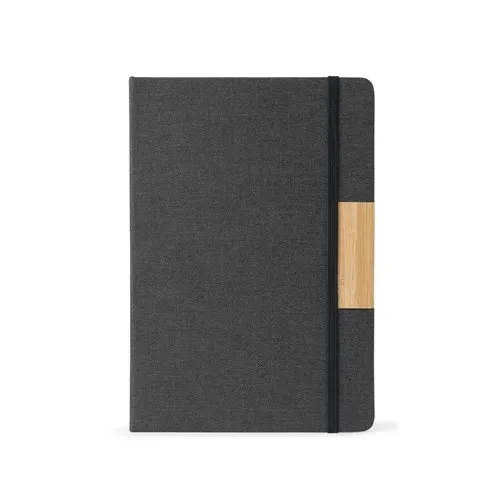 HOMERO. Set composé d'un bloc-notes A5 à couverture rigide et d'un stylo à bille en bambou