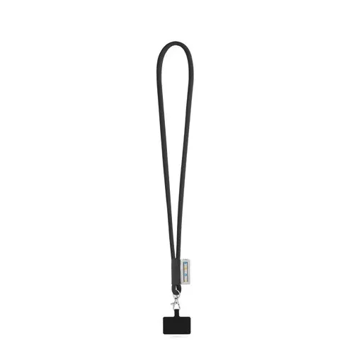 GOSPORT. SET Lanyard TUBE Long (Ø 7 mm) avec mousqueton à déclenchement de 9 mm et support pour téléphone portable