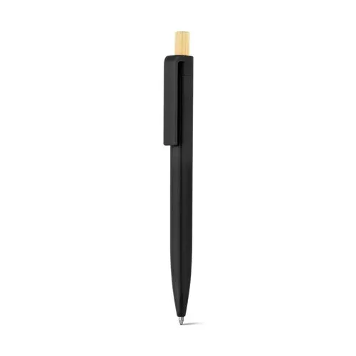 ZARA. Stylo à bille en ABS recyclé (100% rABS) avec bouton en bambou