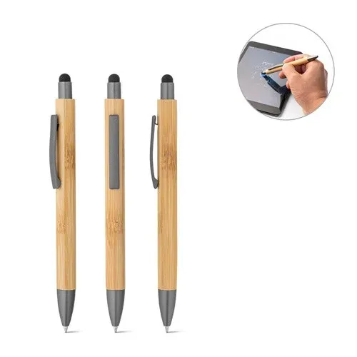 ZOLA. Stylo bille en bambou avec finitions mattes