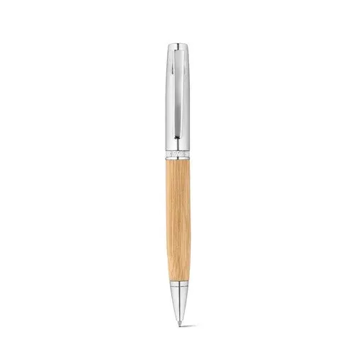 FUJI. Stylo bille en bambou et métal avec étui