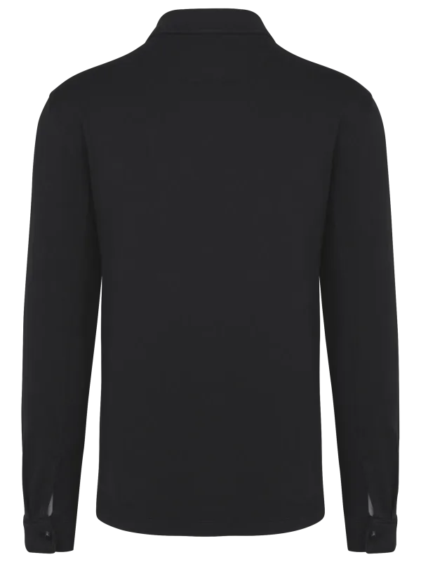 Eco-friendly men's washed effect brushed fleece overshirt