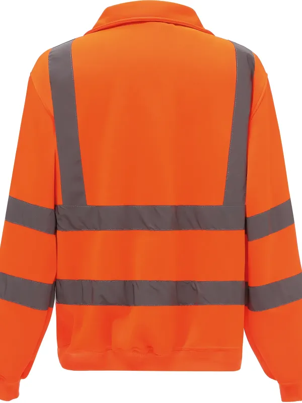 Hi-vis 1/4 zip sweatshirt