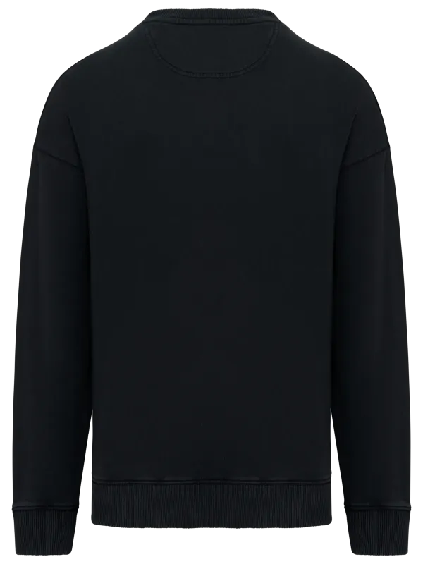 Sweat-shirt écoresponsable à col rond délavé oversize unisexe